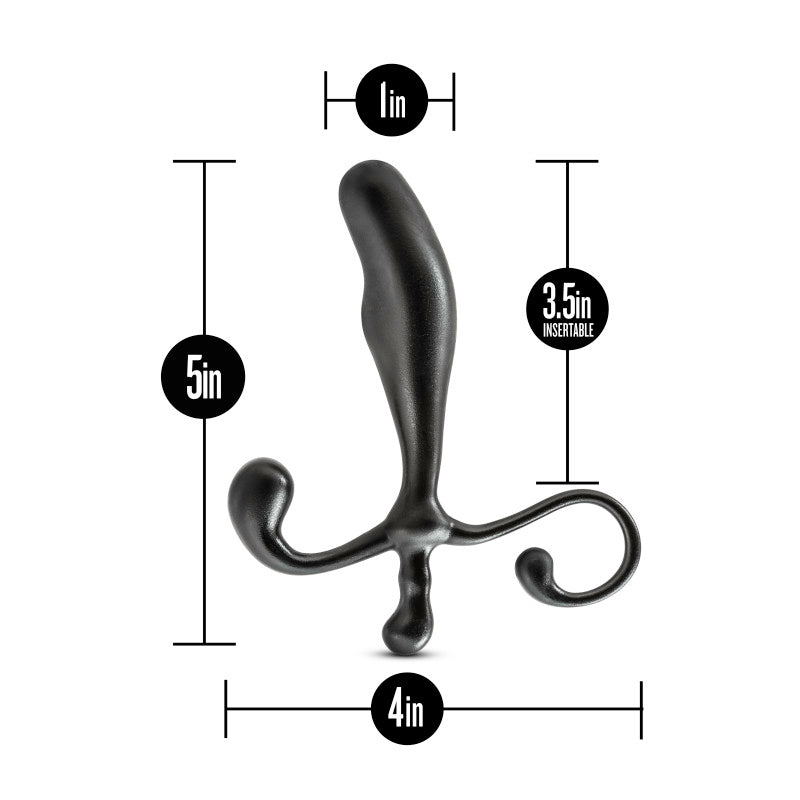 Anal Adventures Prostate Stimulator Black 12.7 Cm Prostate Massager