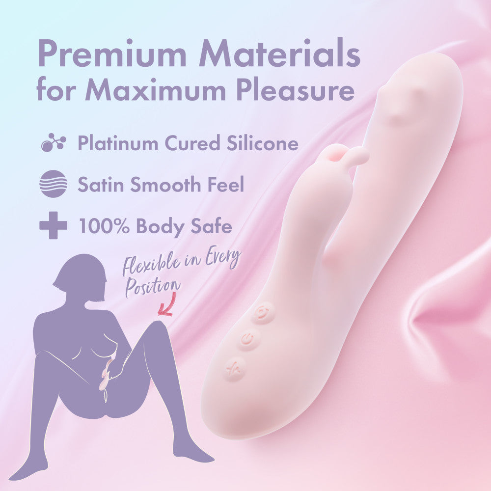 Play With Me Fairy Flutter Pink 19.7 Cm Usb Rechargeable Rabbit Vibrator