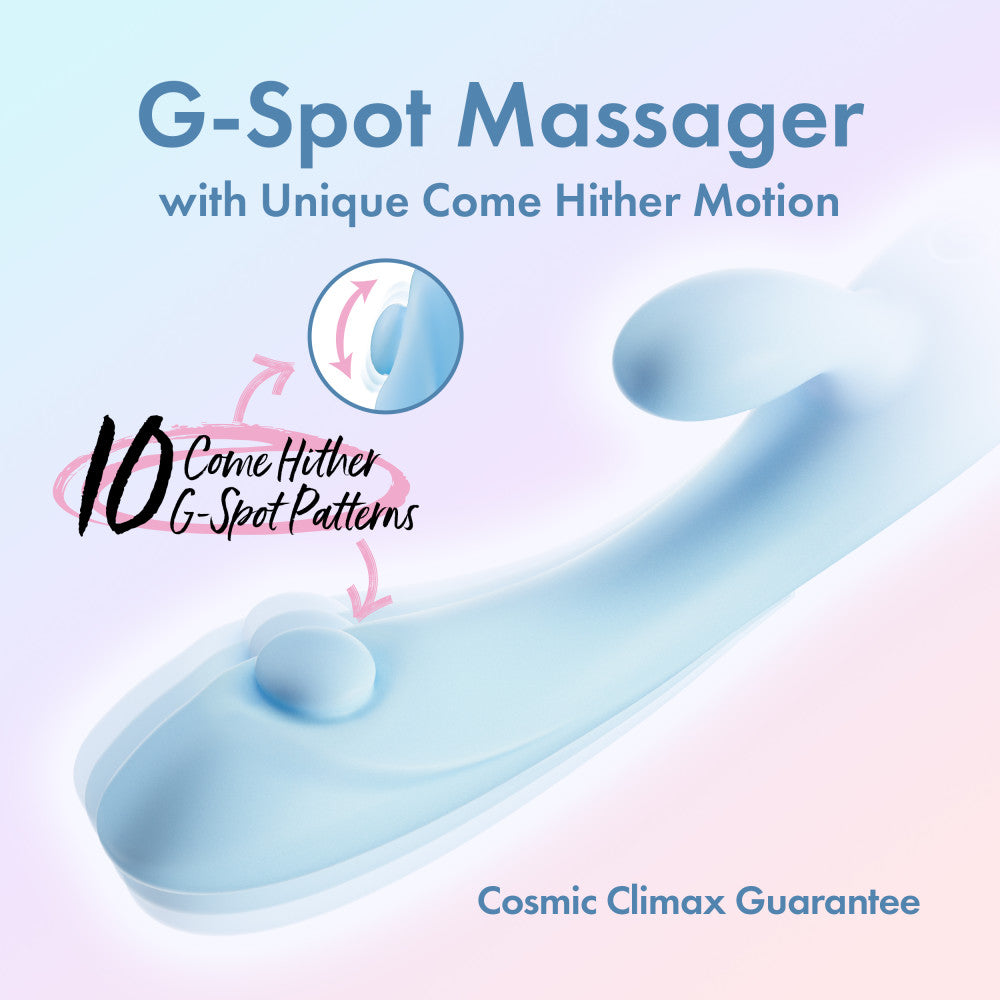Play With Me Moondust Magic Blue 20.3 Cm Usb Rechargeable Rabbit Vibrator