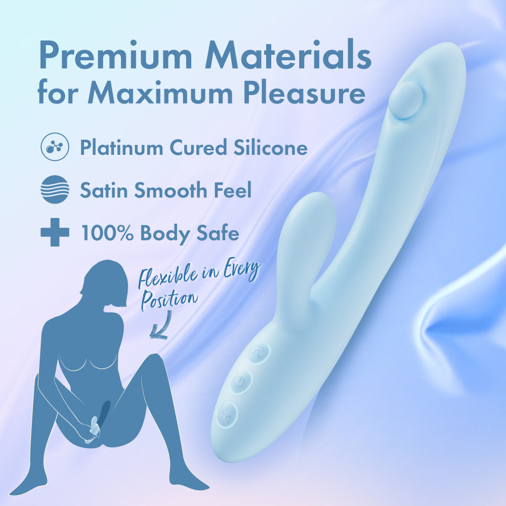 Play With Me Moondust Magic Blue 20.3 Cm Usb Rechargeable Rabbit Vibrator
