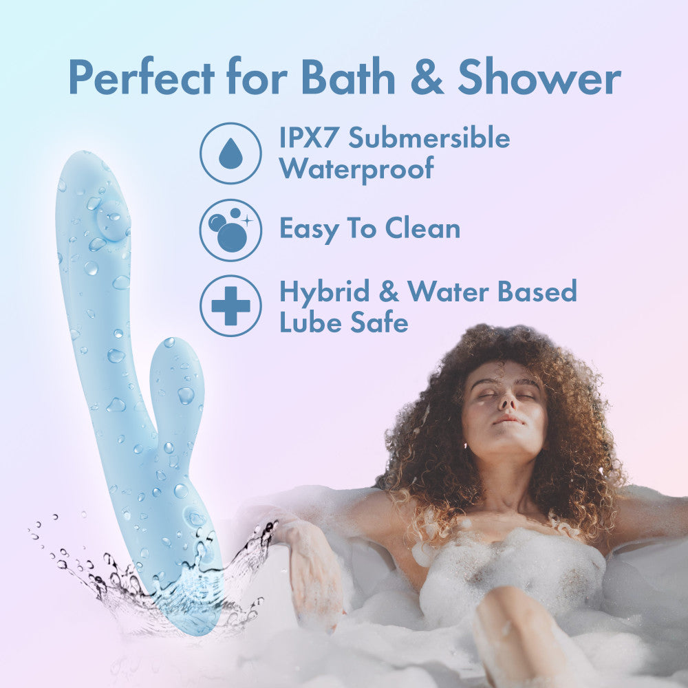 Play With Me Moondust Magic Blue 20.3 Cm Usb Rechargeable Rabbit Vibrator