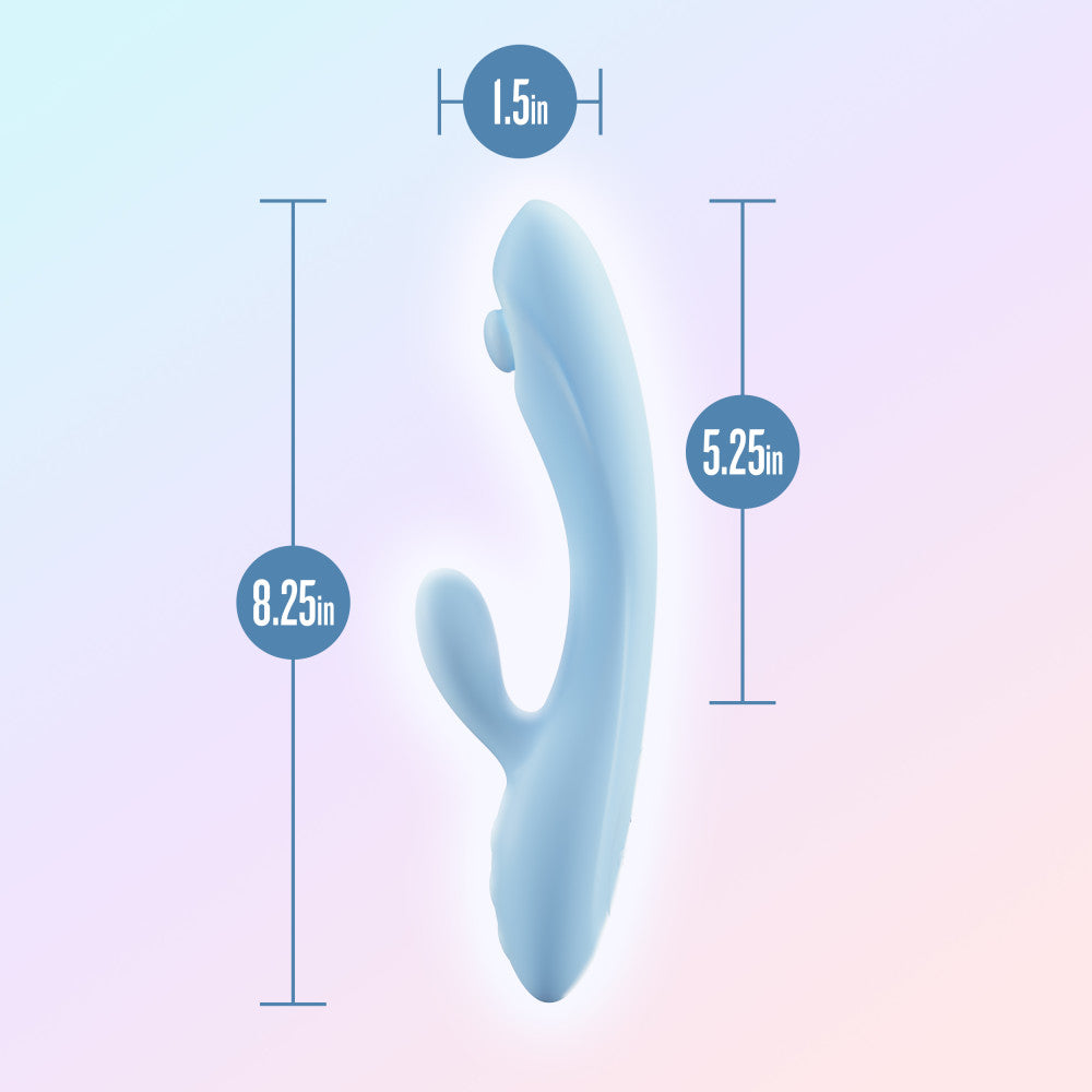 Play With Me Moondust Magic Blue 20.3 Cm Usb Rechargeable Rabbit Vibrator