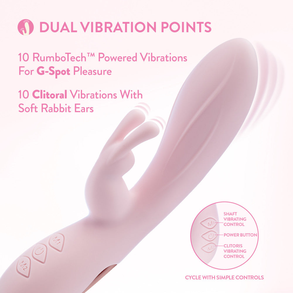 Blush Morgan Pink 19.7 Cm Usb Rechargeable Rabbit Vibrator