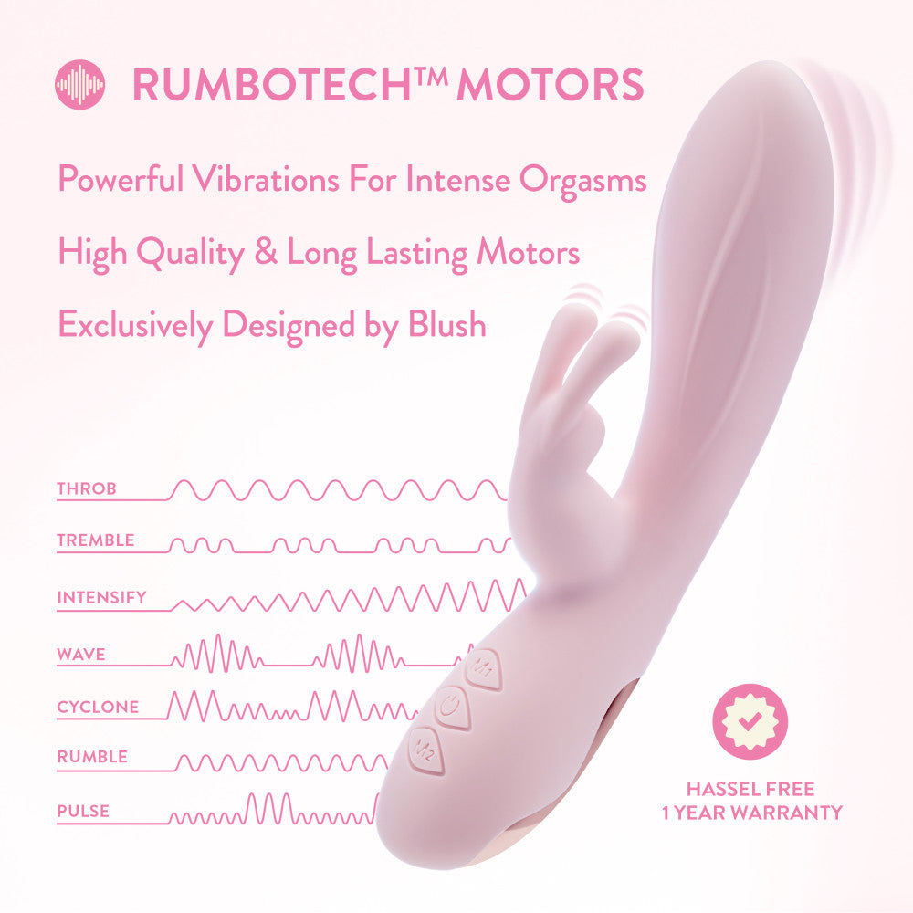 Blush Morgan Pink 19.7 Cm Usb Rechargeable Rabbit Vibrator
