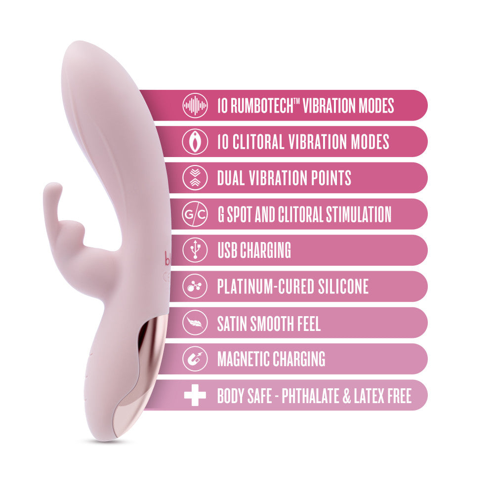Blush Morgan Pink 19.7 Cm Usb Rechargeable Rabbit Vibrator
