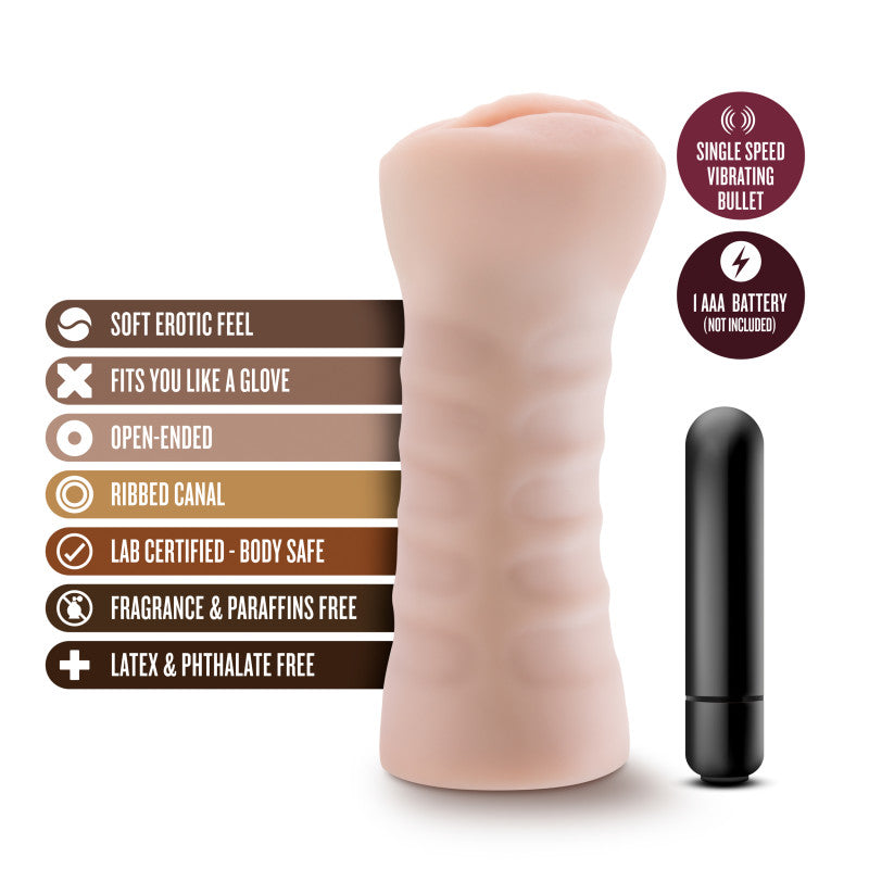 M For Men Ashley Flesh Vibrating Vagina Stroker