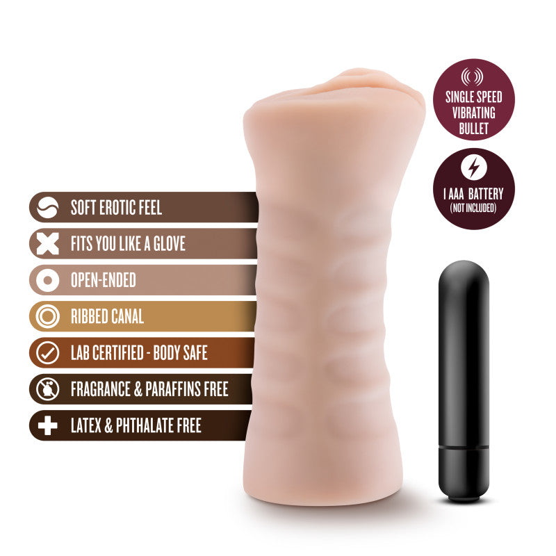M For Men Rain Flesh Vibrating Vagina Stroker