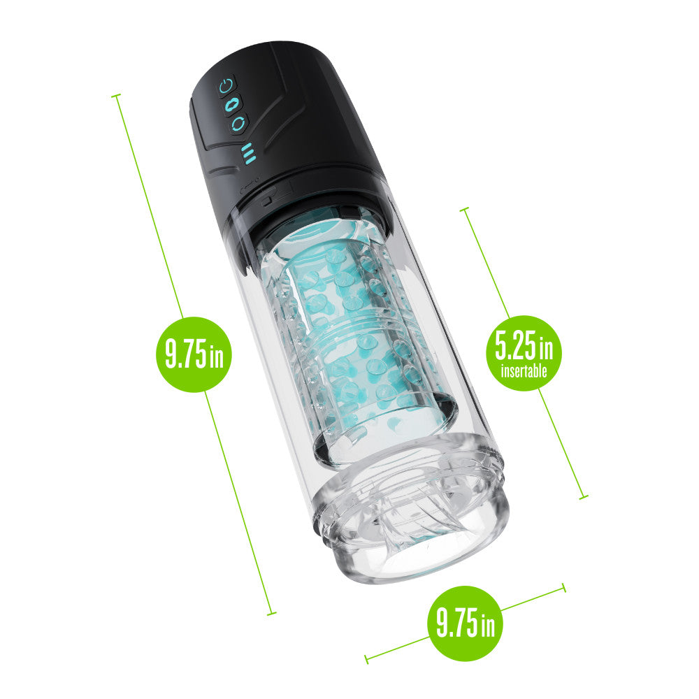 M For Men Whirlwind Pro Clear Usb Rechargeable Rotating & Sucking Auto Stroker