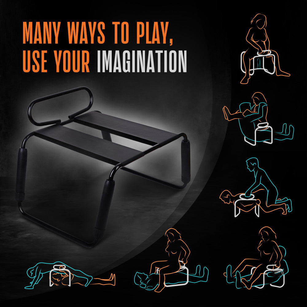 Temptasia Surrender Sex Chair Black Sex Stool With Vibrating Dildo