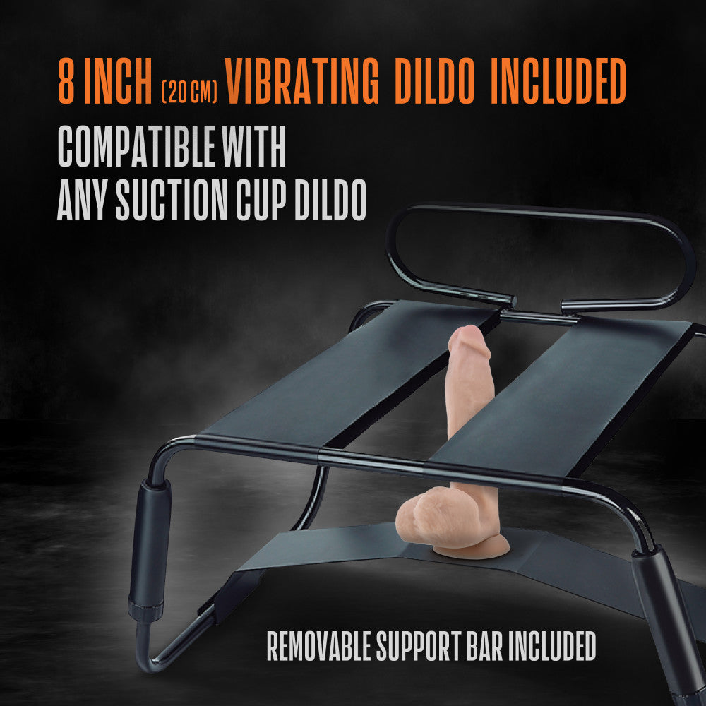 Temptasia Surrender Sex Chair Black Sex Stool With Vibrating Dildo