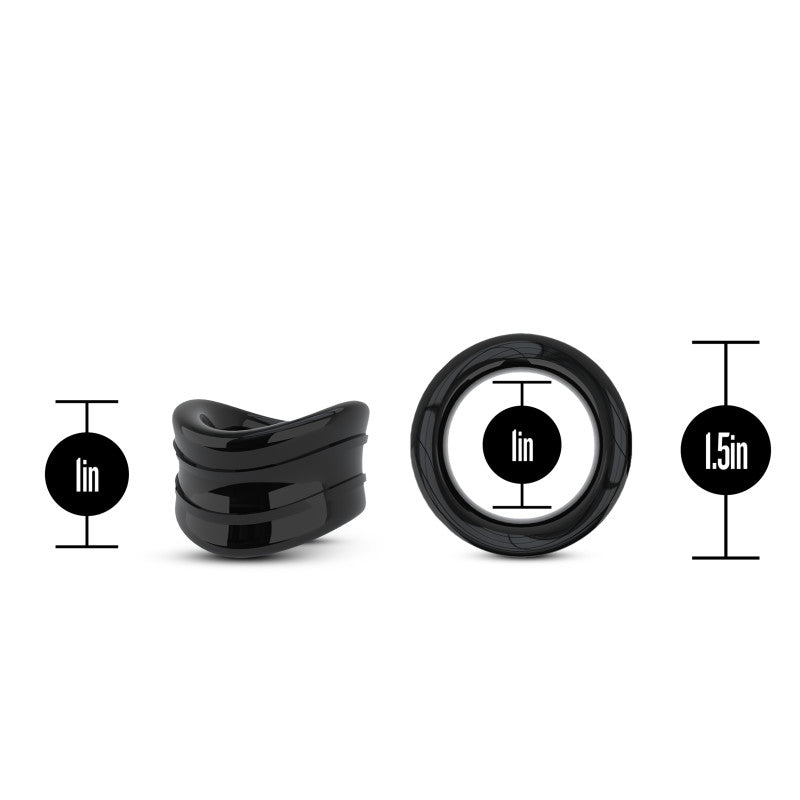 Stay Hard Beef Ball Stretcher Snug Black 2.5 Cm Ball Stretcher Ring