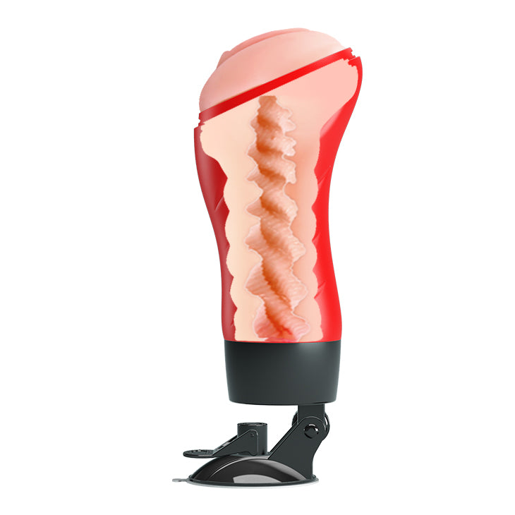Crazy Bull Delia Vibrating Stroker Flesh Vibrating Vagina Stroker With Suction Base