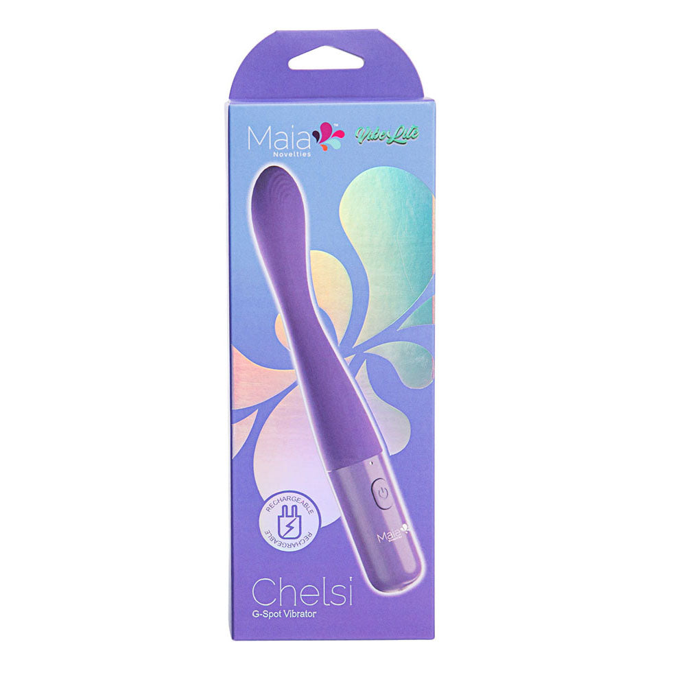 Maia Chelsi Purple 17.8 Cm Usb Rechargeable Vibrator