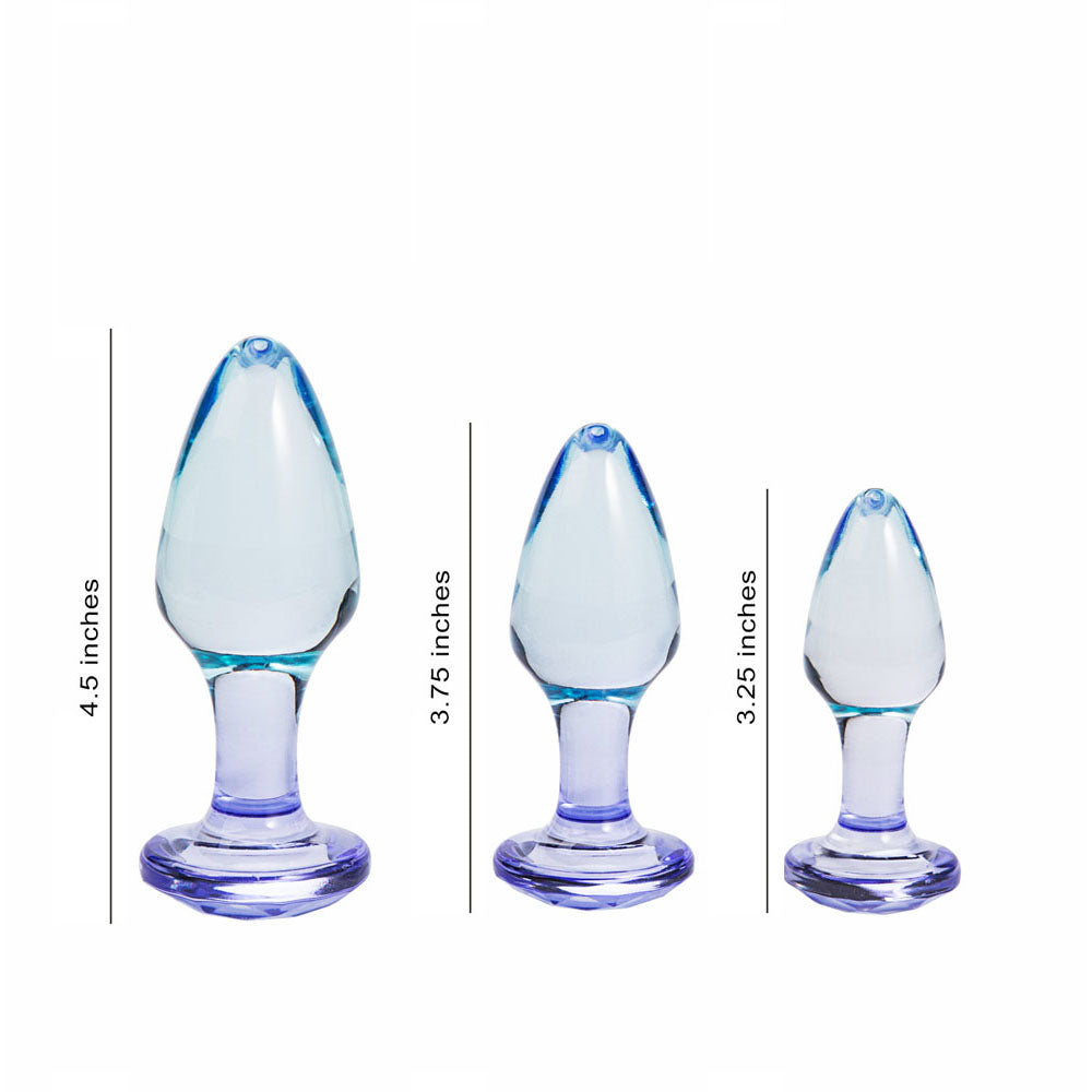 Maia Butties Clear Butt Plugs Set Of 3 Sizes