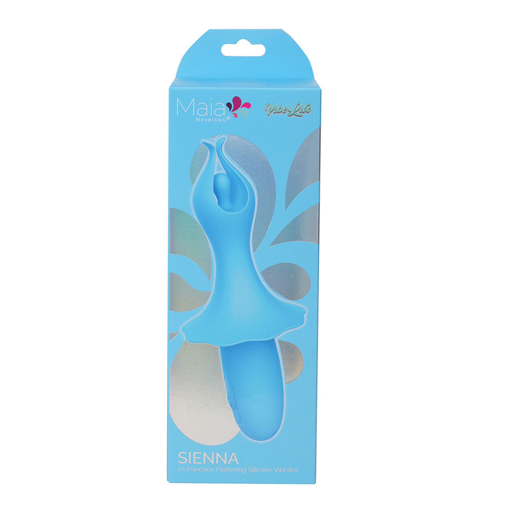 Maia Sienna Blue Blue 15.2 Cm Usb Rechargeable Fluttering Bullet