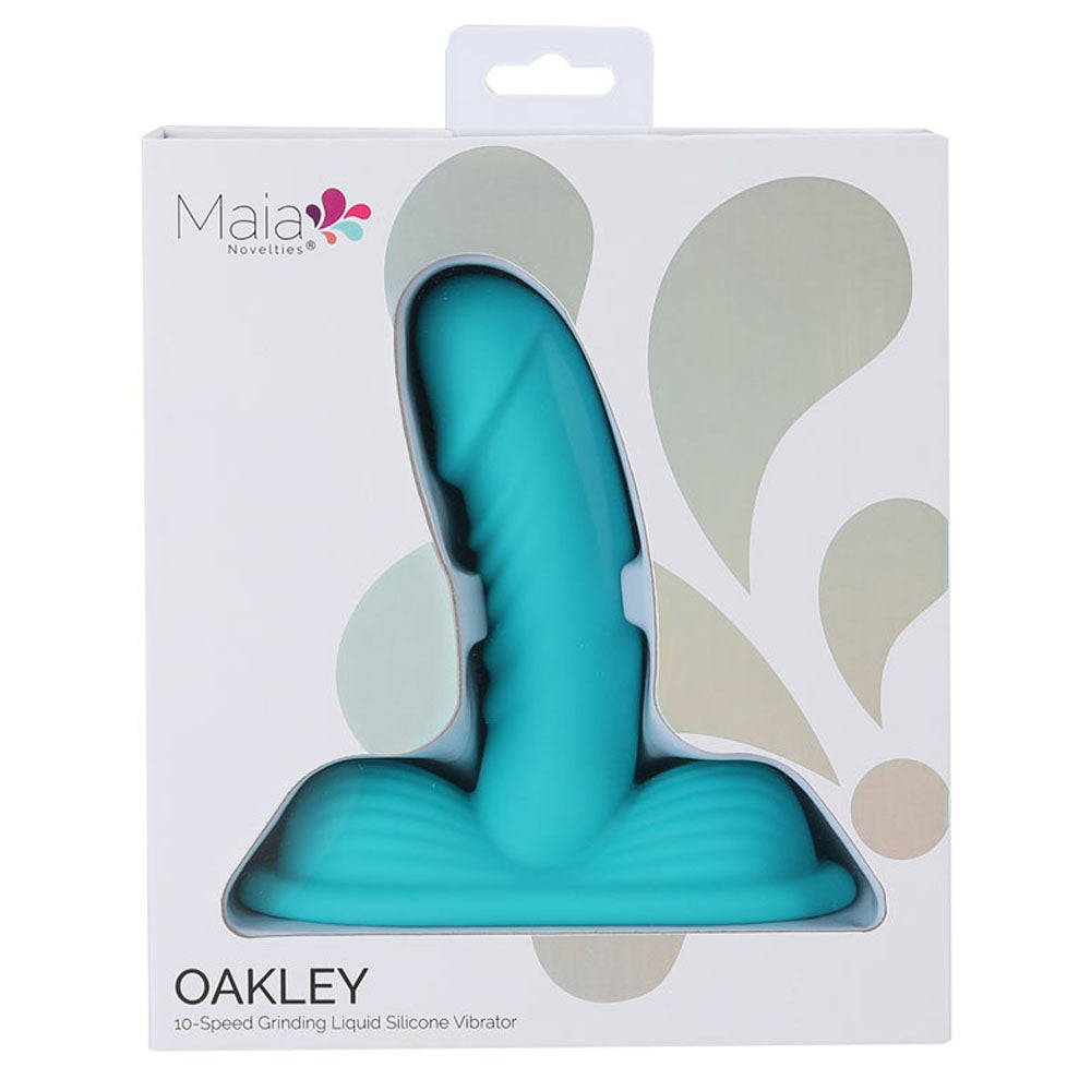 Maia Oakley Blue Blue Usb Rechargeable Grinder Pad With 14 Cm Vibrator