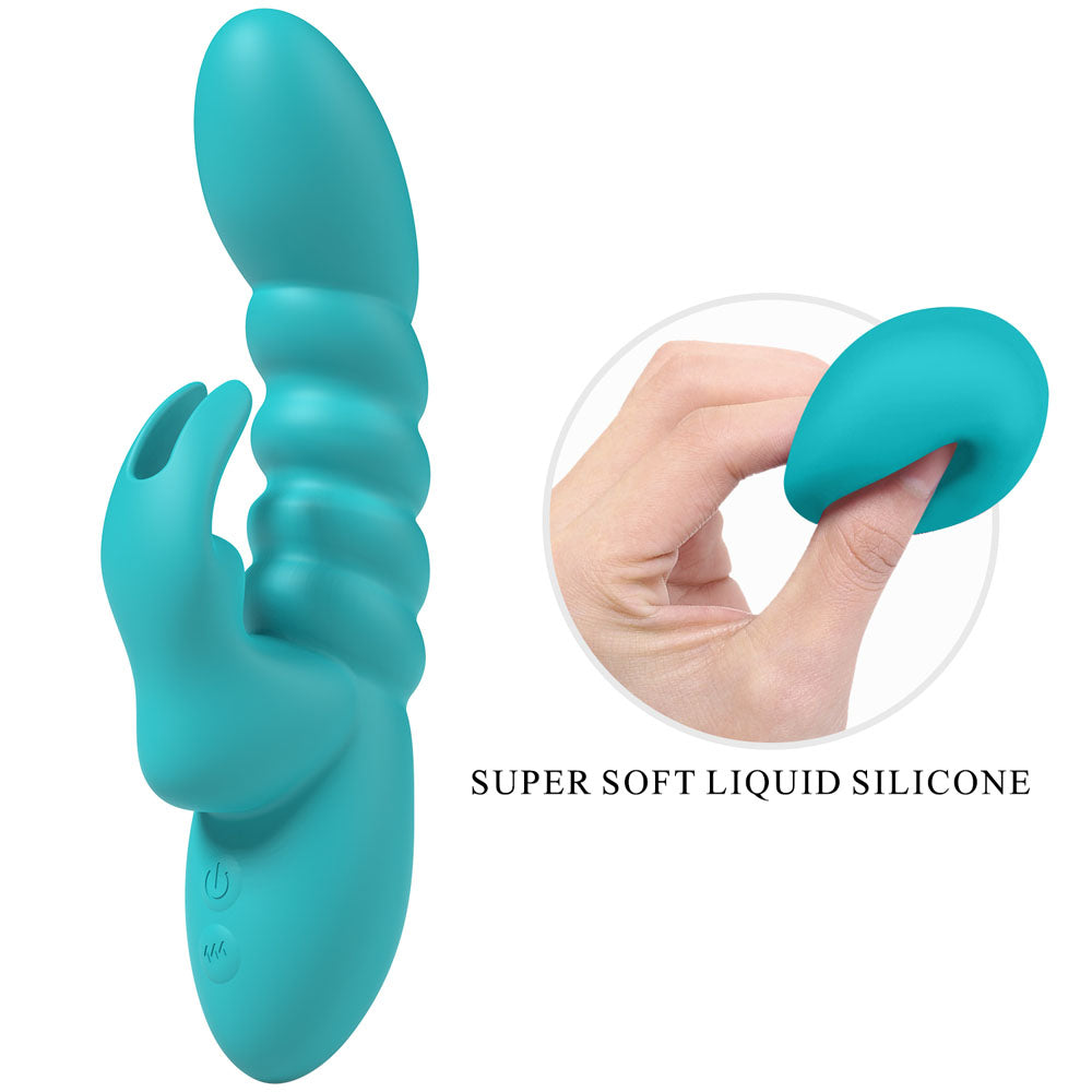 Party Up Brynlyn Teal Teal 18.2 Cm Usb Rechargeable Rabbit Vibrator