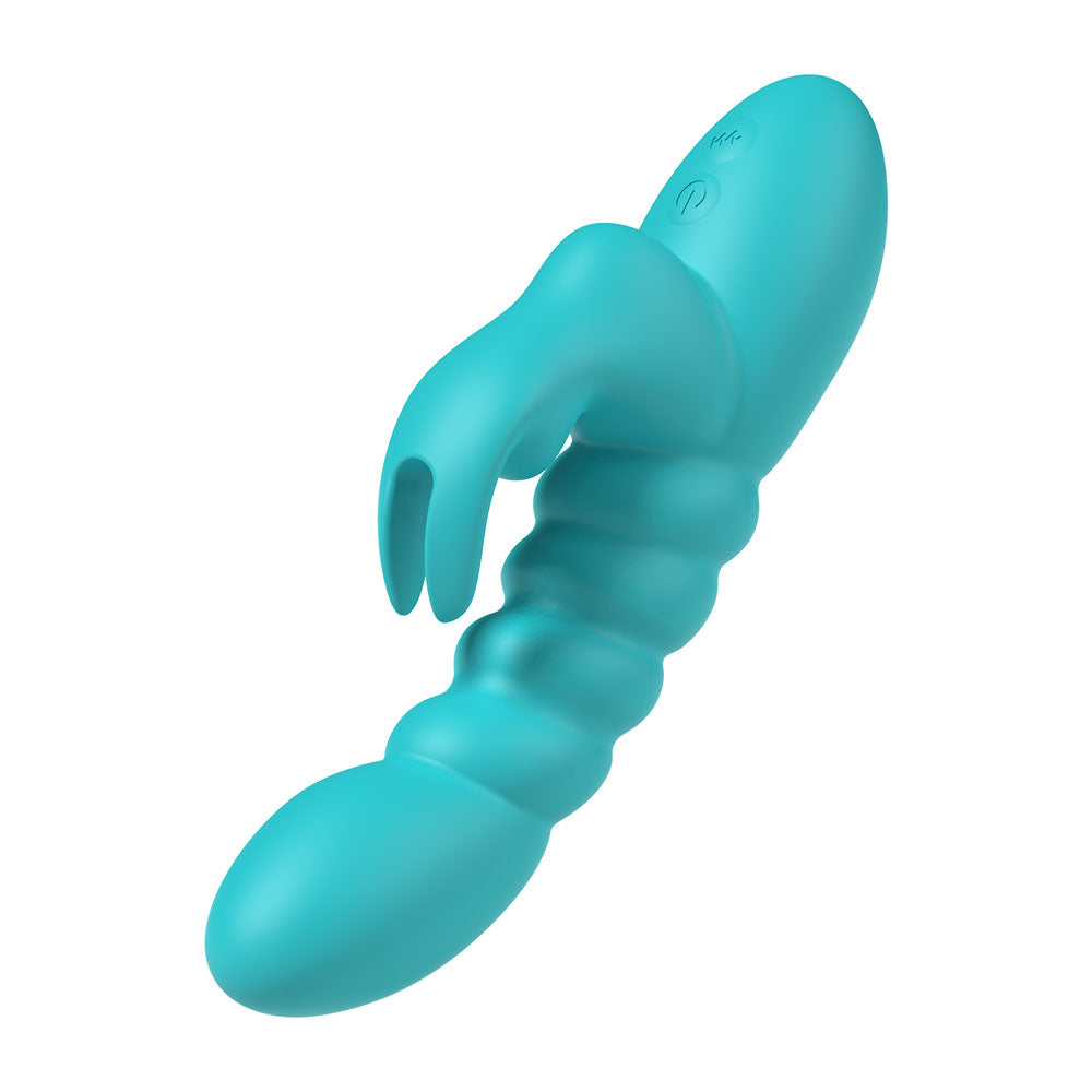 Party Up Brynlyn Teal Teal 18.2 Cm Usb Rechargeable Rabbit Vibrator