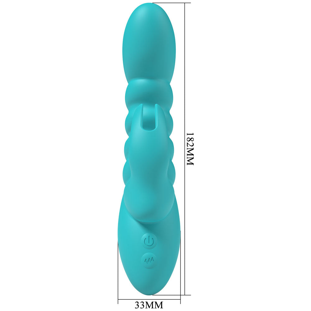 Party Up Brynlyn Teal Teal 18.2 Cm Usb Rechargeable Rabbit Vibrator