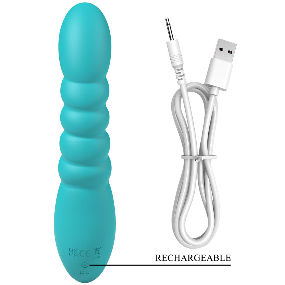 Party Up Brynlyn Teal Teal 18.2 Cm Usb Rechargeable Rabbit Vibrator
