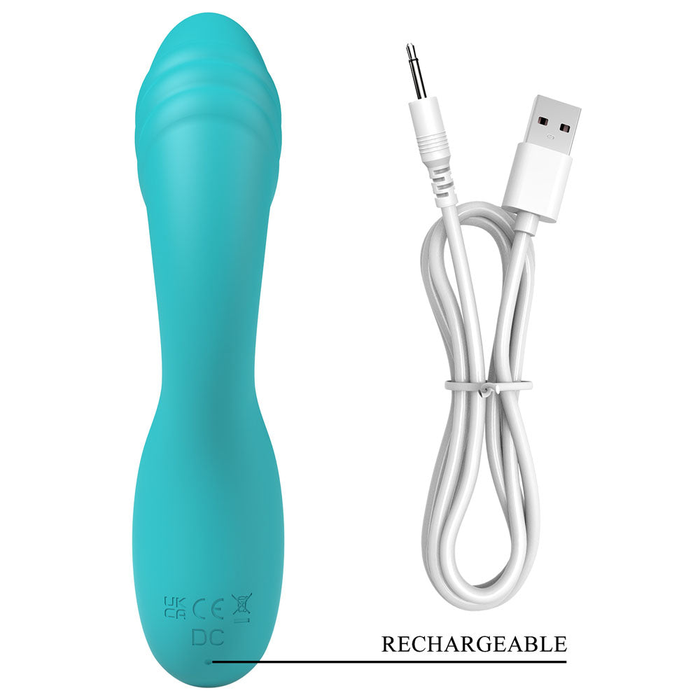 Party Up Dalida Teal Teal 16.2 Cm Usb Rechargeable Rabbit Vibrator
