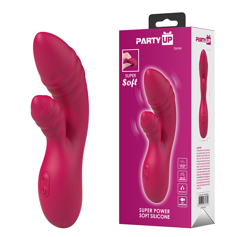 Party Up Dalida Pink Pink 16.2 Cm Usb Rechargeable Rabbit Vibrator