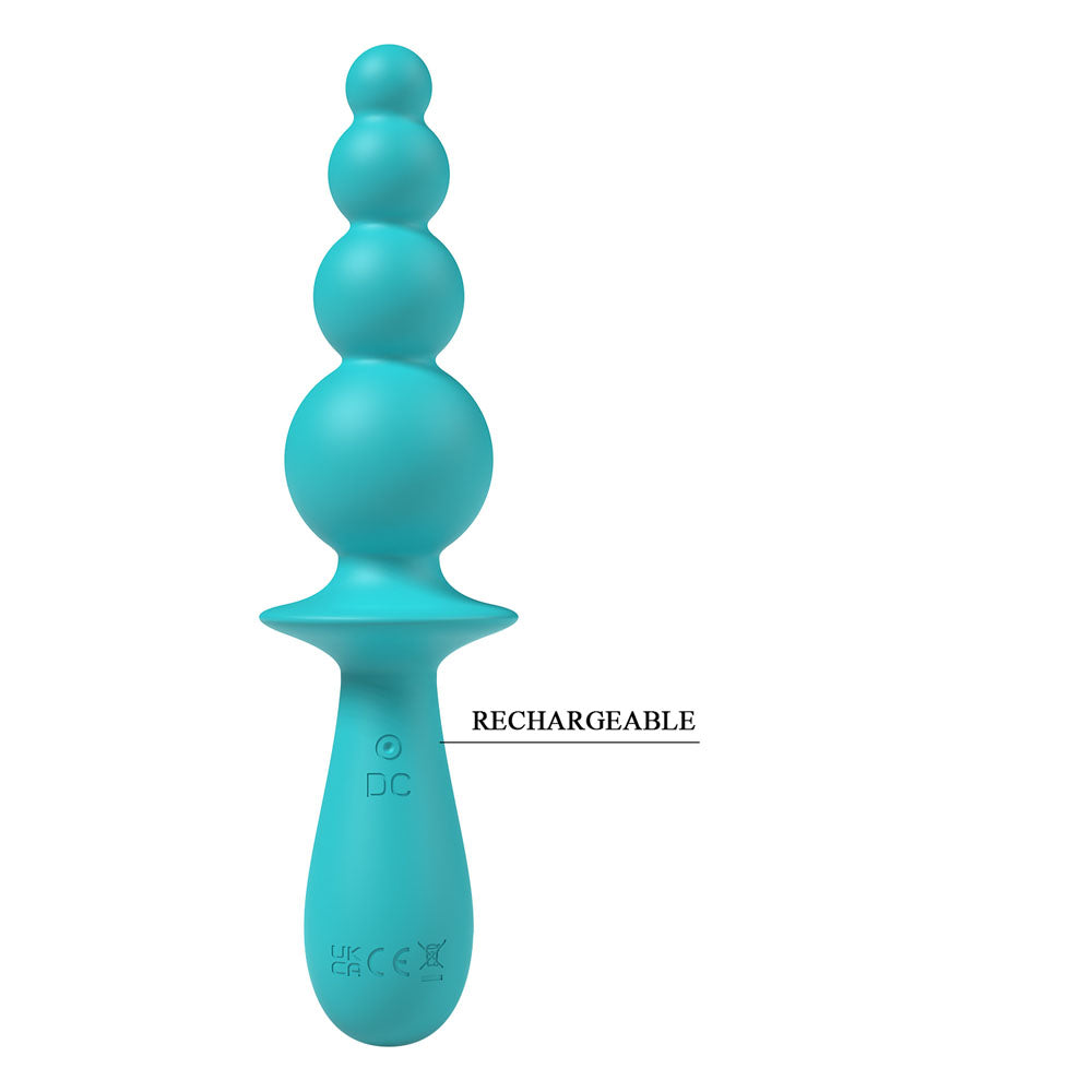 Party Up Evajane Teal Teal 17.1 Cm Usb Rechargeable Beaded Vibrator