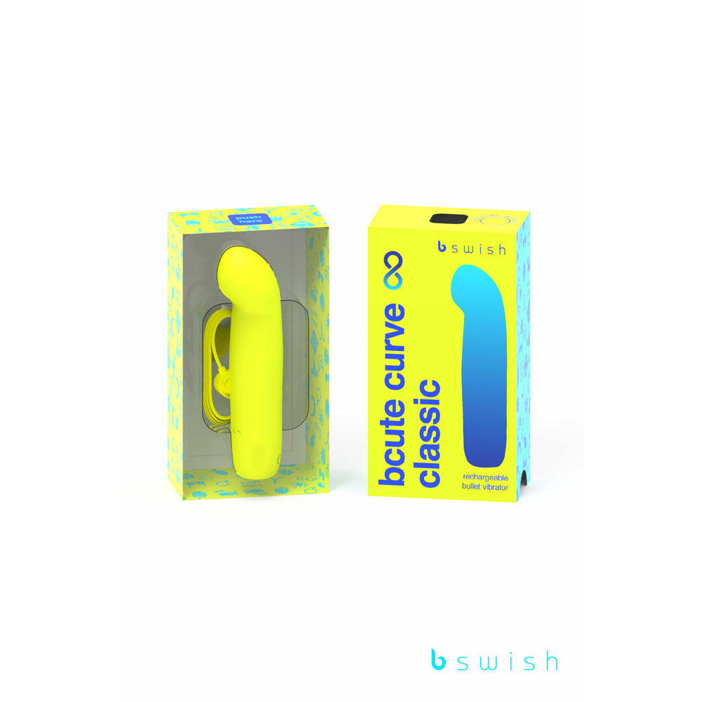 Bcute Curve Infinite Classic Citrus Yellow Yellow 10 Cm Usb Rechargeable Vibrator