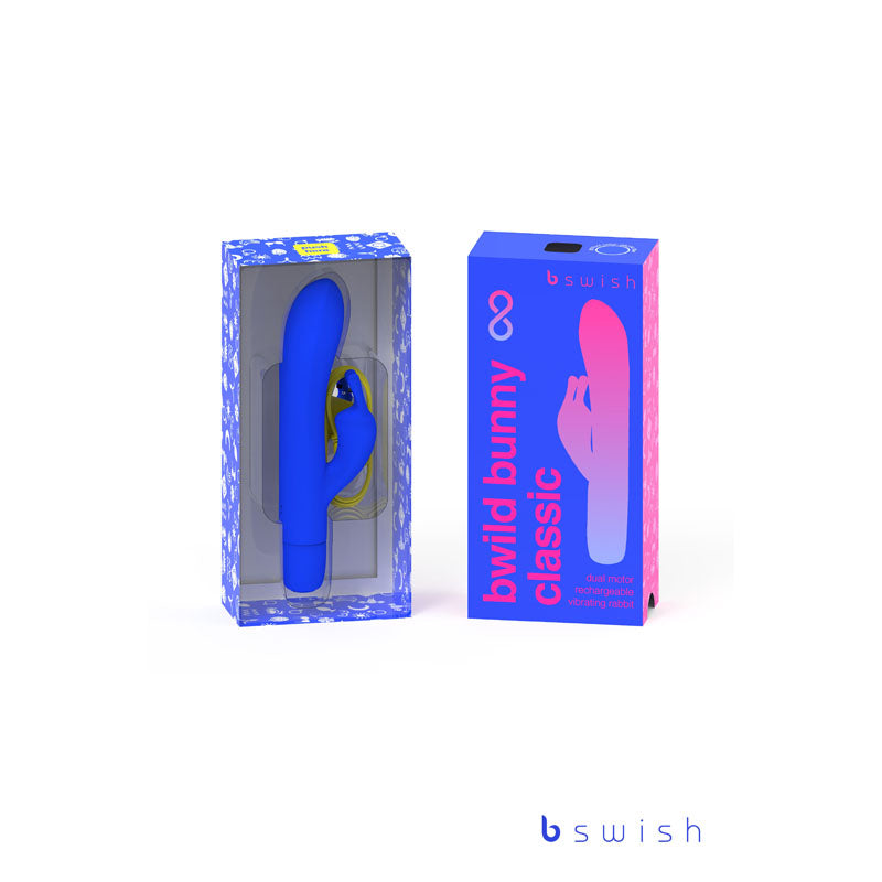 Bwild Classic Bunny Infinite Pacific Blue Pacific Blue 15.2 Cm Usb Rechargeable Rabbit Vibrator