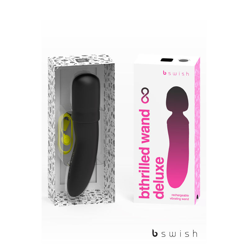 Bthrilled Premium Noir Black 21 Cm Usb Rechargeable Massage Wand