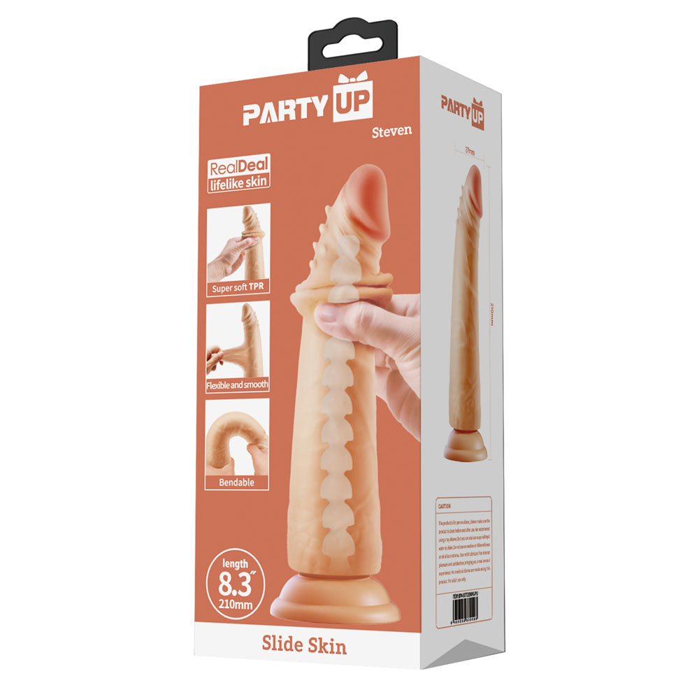 Party Up Steven Slide Skin Dong Flesh 21 Cm Flexible Dildo