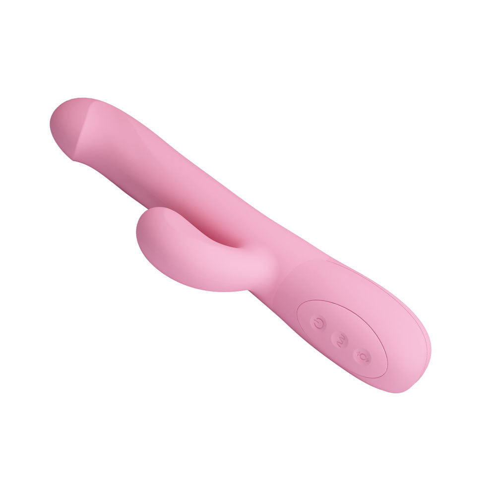 Party Up Dean Wavy Rotation Vibe Pink Pink 23.8 Cm Usb Rechargeable Rotating Rabbit Vibrator