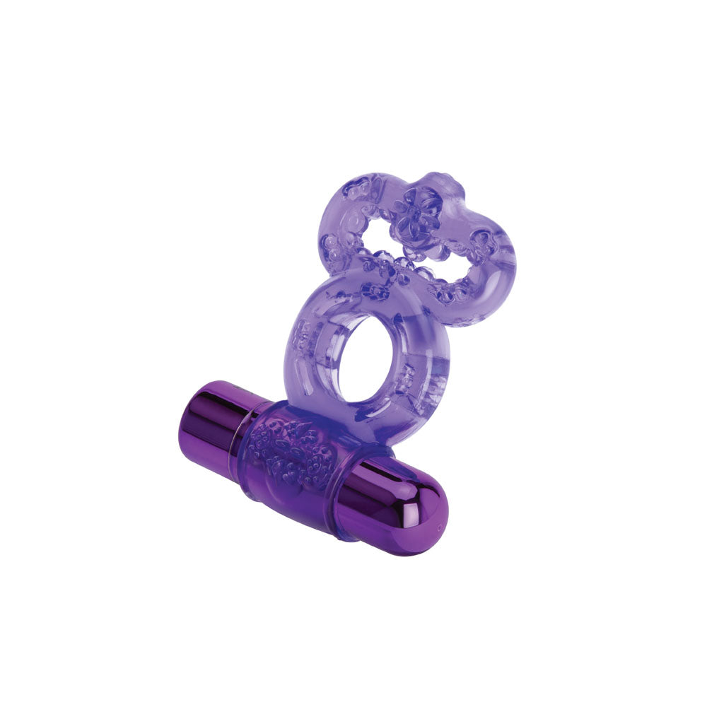 Bodywand Rechargeable Duo Ring Purple Usb Rechargable Vibrating Cock Ring