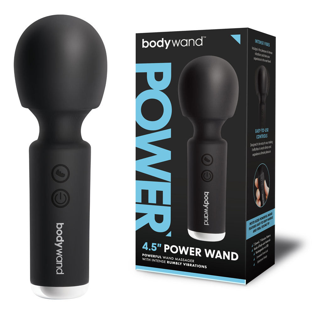 Bodywand 4.5'' Power Wand Black 11.4 Cm Usb Rechargeable Massager Wand