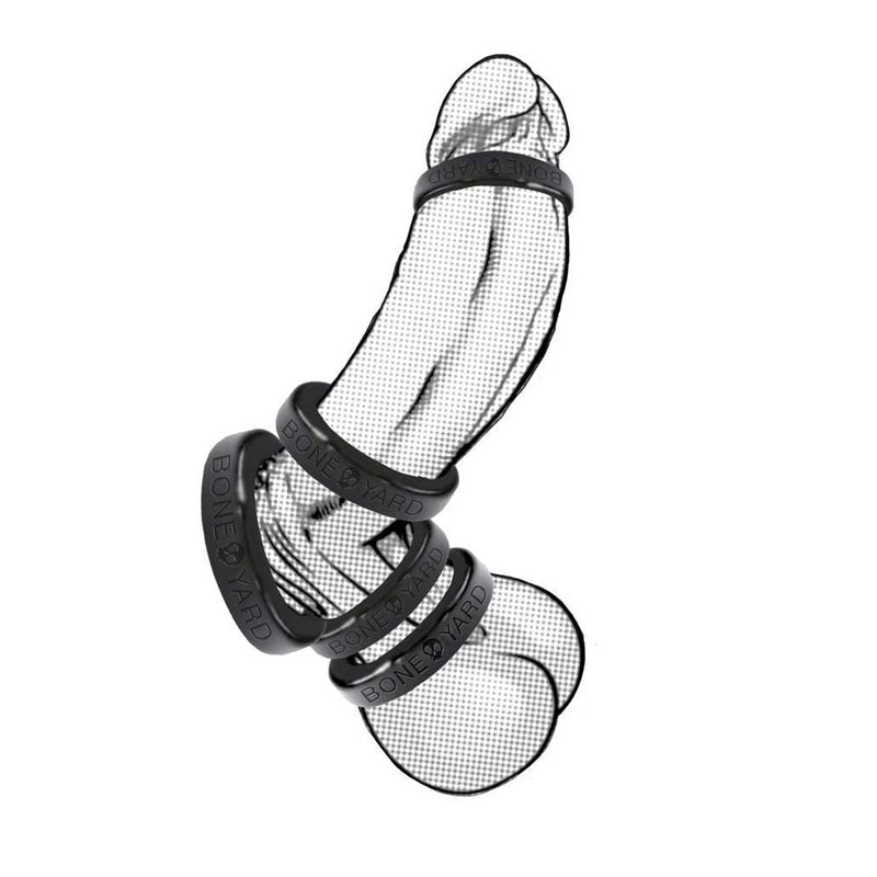 Boneyard Silicone Ring 30mm Black 30 Mm Cock Ring