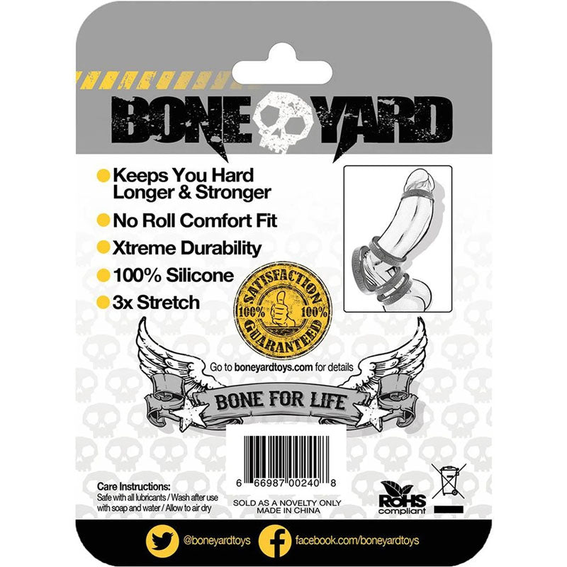 Boneyard Silicone Ring 40mm Black 40 Mm Cock Ring
