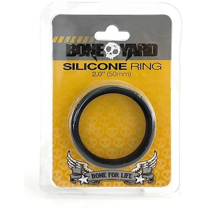 Boneyard Silicone Ring 50mm Black 50 Mm Cock Ring