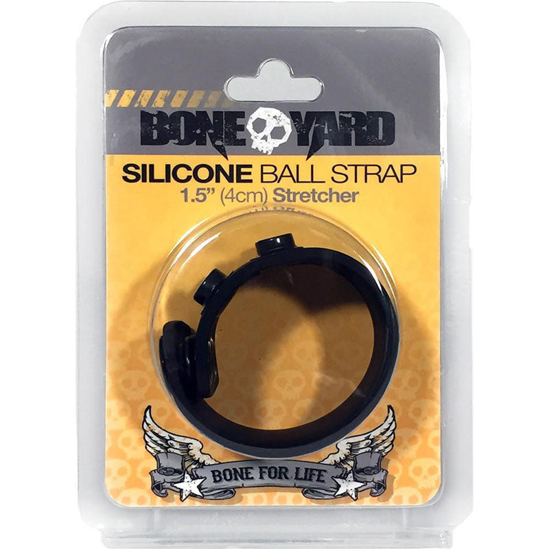 Boneyard Silicone Ball Strap Black Black 3 Snap 4 Cm Adjustable Ball Stretcher Ring
