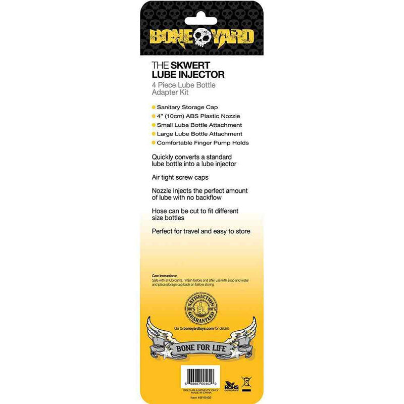 Boneyard Skwert Lube Injector Black Lube Injector For Bottles