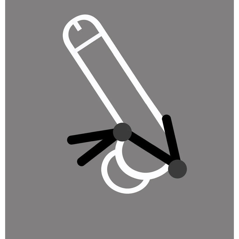 Boneyard Cock Leash Double Black Adjustable Cock Lasso Ring