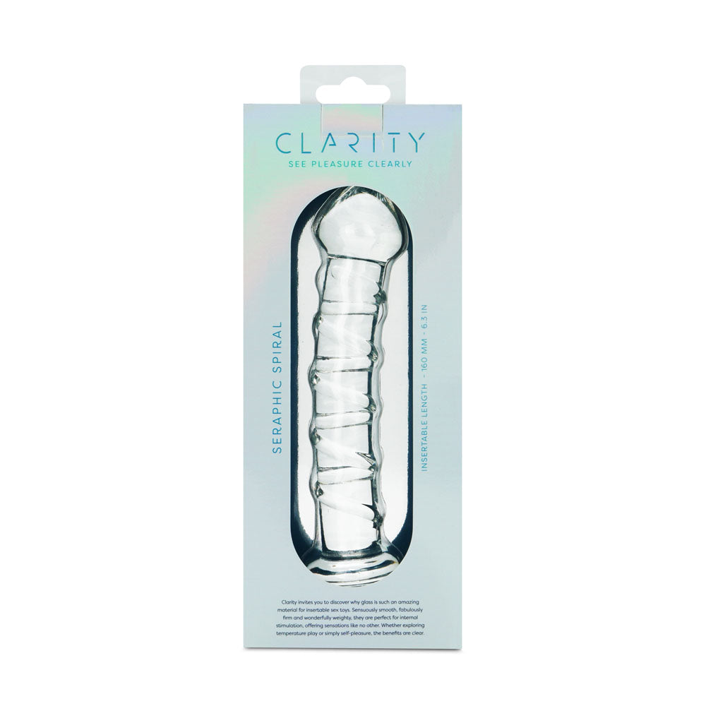 Clarity Seraphic Spiral Clear 16 Cm Glass Dildo