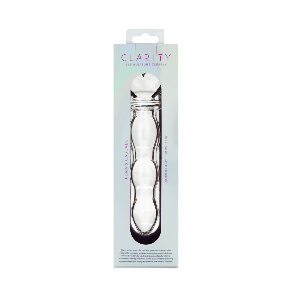 Clarity Hera's Cascade Clear 15 Cm Glass Dildo