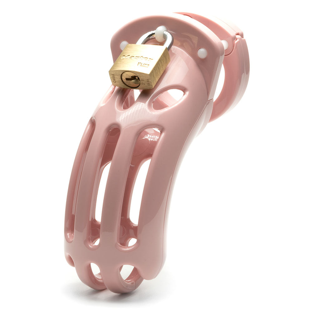The Curve Chastity Cock Cage Kit Pink Pink 3.75 Inch Cock Cage Kit