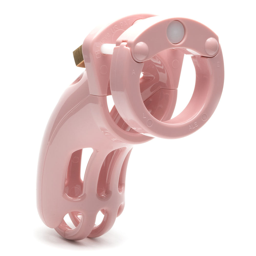 The Curve Chastity Cock Cage Kit Pink Pink 3.75 Inch Cock Cage Kit