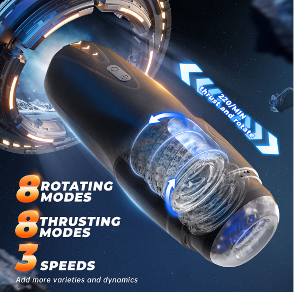 Cyber Skin The Galaxy Voy Usb Rechargeable Thrusting & Rotating Auto Masturbator With Heater