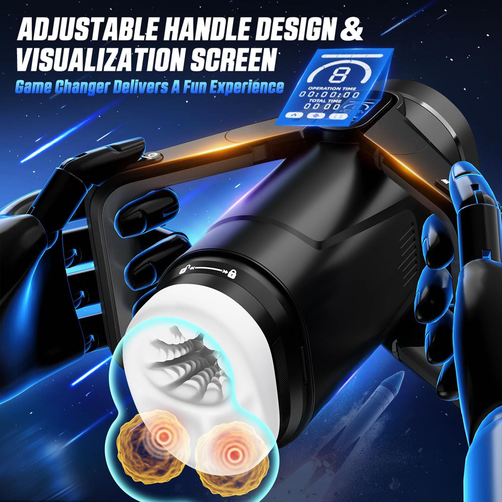 Cyber Skin The Wing Black Usb Rechargeable Thrusting & Massaging Auto Masturbator With Heater