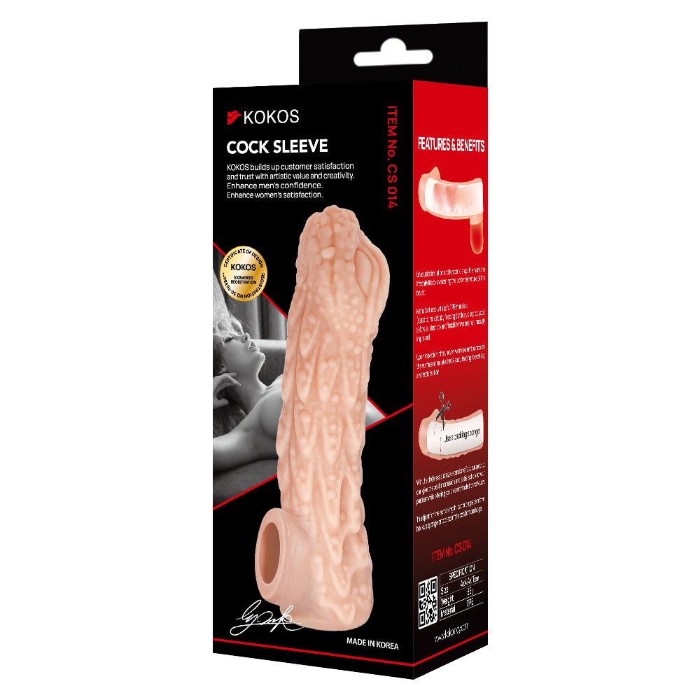 Kokos Cock Sleeve 014 Flesh Penis Extension Sleeve Large Size