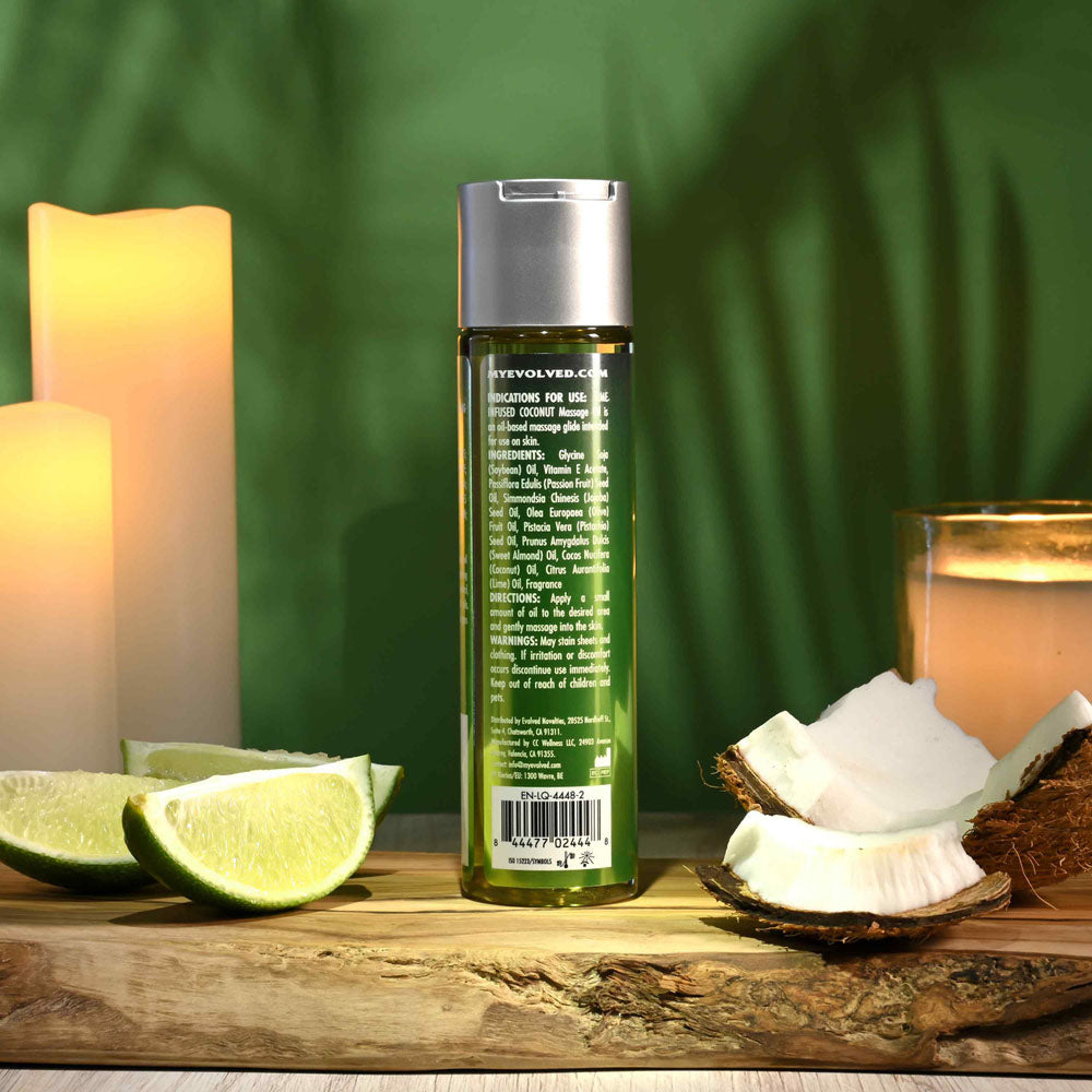 Evolved Anoint Perfumery Lime Infused Coconut Lime Infused Coconut Massage Oil 120 Ml Bottle