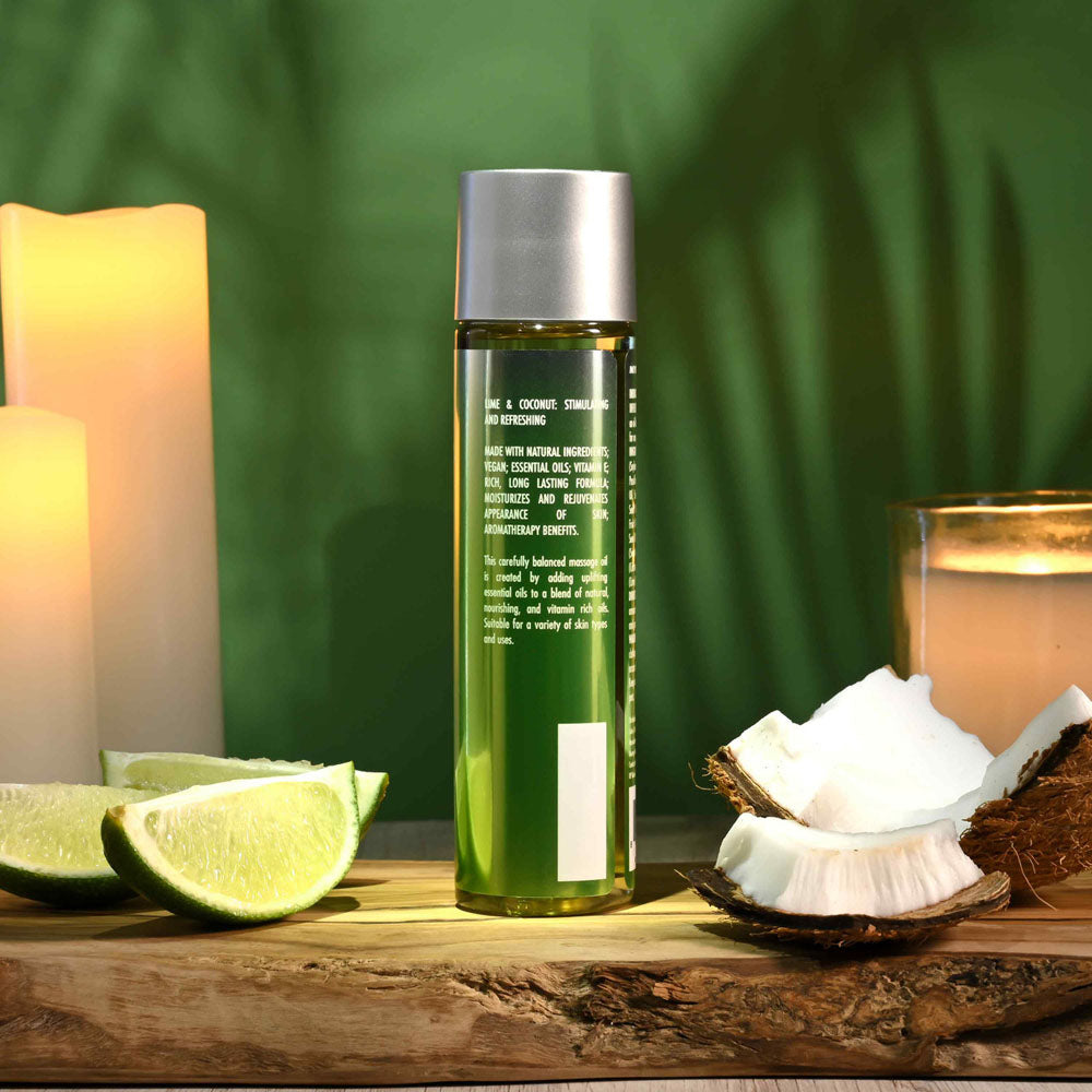 Evolved Anoint Perfumery Lime Infused Coconut Lime Infused Coconut Massage Oil 120 Ml Bottle
