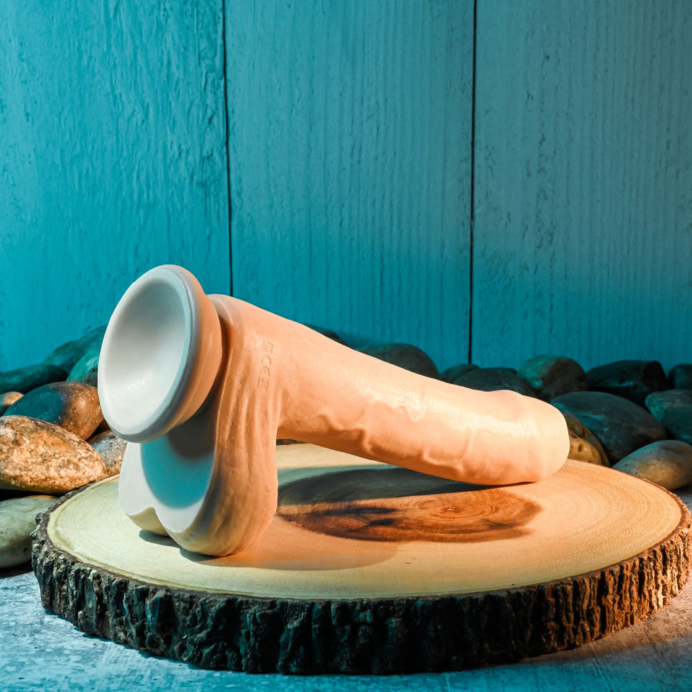Evolved Peek A Boo Vibrating Dildo Light Flesh 20.3 Cm Usb Rechargeable Vibrating Uncut Dong